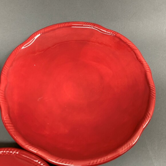 Tracy Porter Jolly Ol Snowy Salad Plates Red Lot of 3 - Picture 4 of 11